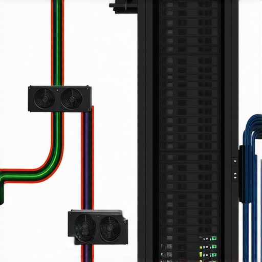 Optimized server airflow setup for cooling Diagram of server closet airflow with fans and component placement