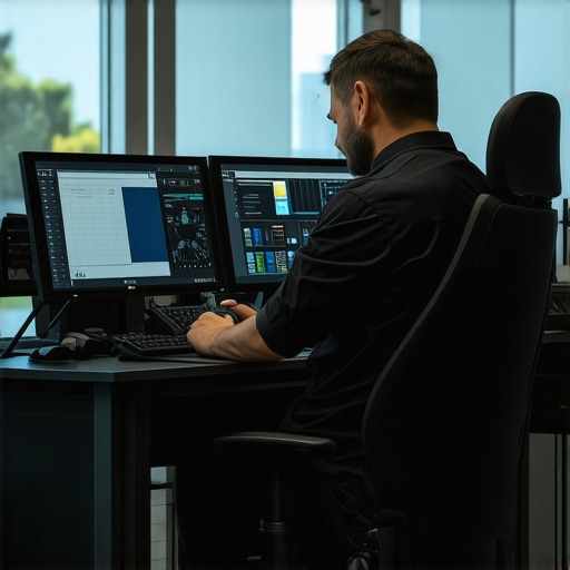 Professional Maintenance of a Workstation Technician adjusting cooling fans and monitoring system health