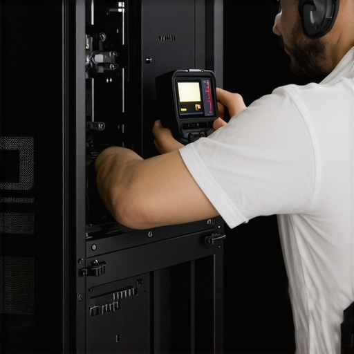 Thermal Imaging for PC Maintenance Person scanning a PC with thermal camera to identify temperature hotspots.