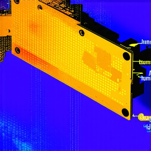 Thermal Imaging for Workstation Maintenance Thermal imaging scan highlighting hotspots on a workstation GPU