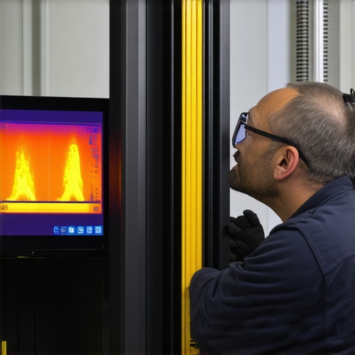 Thermal Monitoring in Action Using a thermal camera to ensure optimal workstation cooling and maintenance.