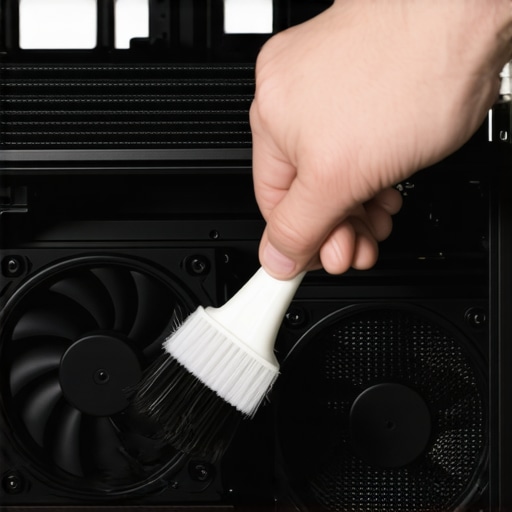 Professional cleaning of PC fans and radiator to prevent dust buildup