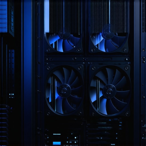 Professional 360mm Radiator Setup A high-performance 360mm radiator and three static pressure fans mounted inside a professional workstation PC.