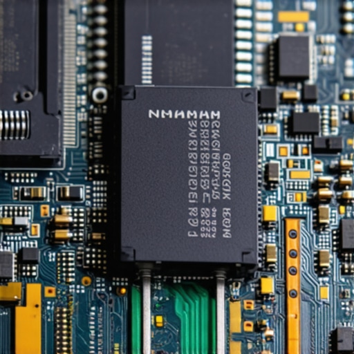 Macro view of high-performance workstation SSD storage components