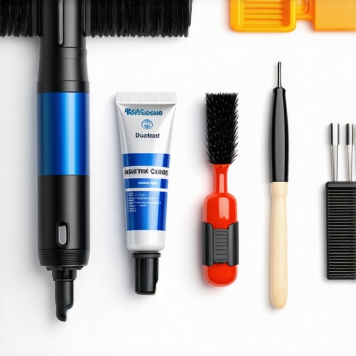 A collection of essential tools for cleaning and maintaining high-end workstation PCs and mechanical keyboards.