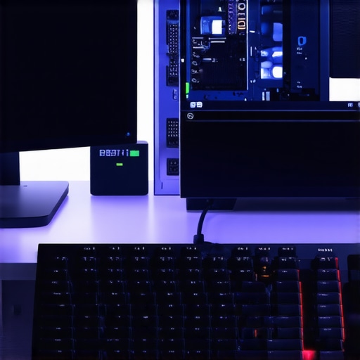Professional Workstation Maintenance and Calibration Tools High-end monitor calibration and PC cooling components for a professional creative workstation