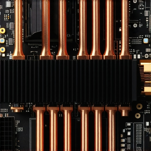 Active NVMe SSD Cooling Setup Close-up of an M.2 SSD with an active fan cooler for high-speed workstation performance