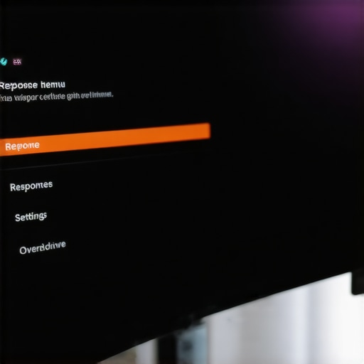Adjusting monitor response time settings High refresh monitor OSD settings for overdrive and response time