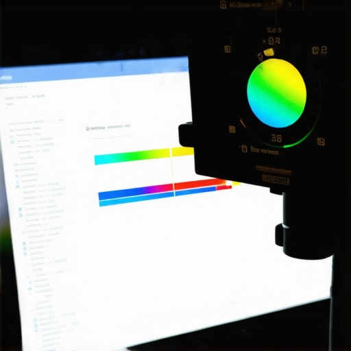 Calibrating a Professional Monitor for Color Accuracy A colorimeter performing hardware calibration on a high-end display to ensure color precision.