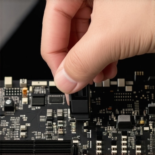 Checking the EPS Power Connection Close-up of a technician connecting power to a motherboard.