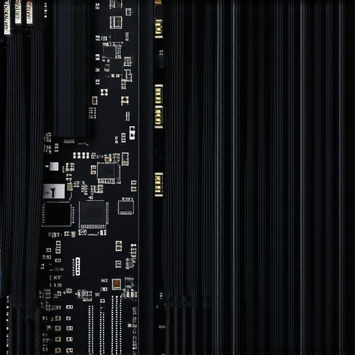 A close-up of a high-performance workstation PC showing independent PCIe power cables for GPU stability.