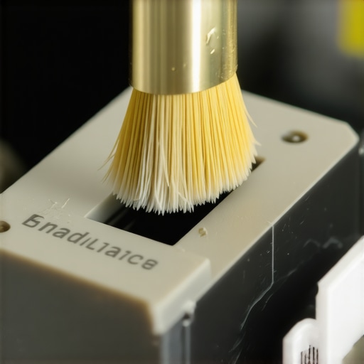 Cleaning a Mechanical Keyboard Switch Close-up of a brush cleaning a mechanical keyboard switch stem