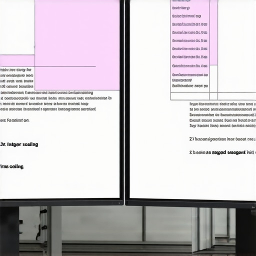 Comparison of Integer vs Fractional Scaling Diagram showing the difference in text clarity between 2x integer scaling and fractional scaling on a Mac display.