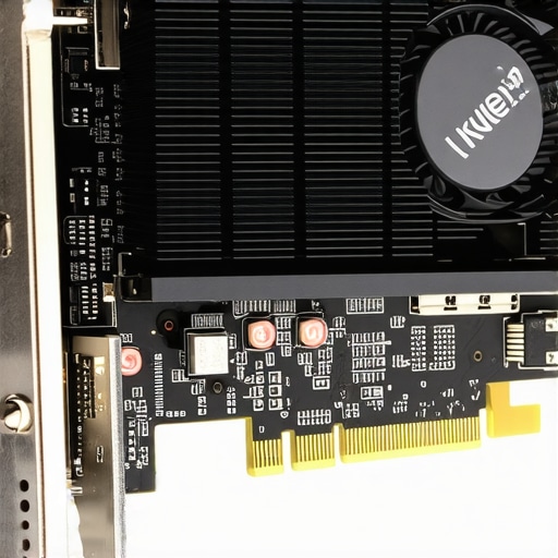 A high-end Intel network card with heatsink installed in a PC motherboard.