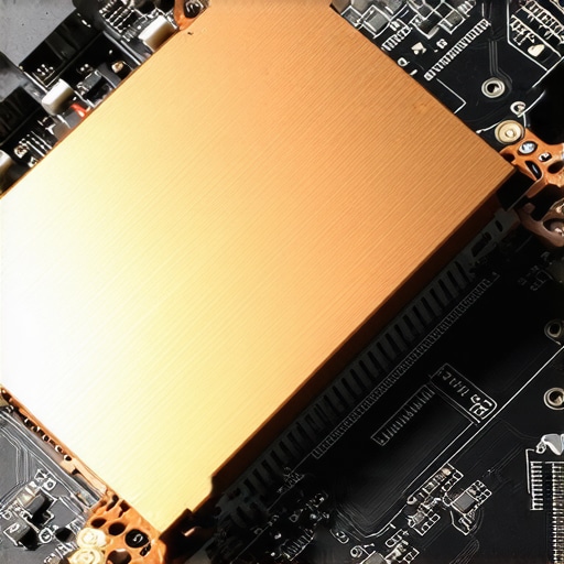Dedicated SSD Heatsink Installation Close-up of a workstation NVMe SSD with a high-performance copper heatsink and thermal pads.
