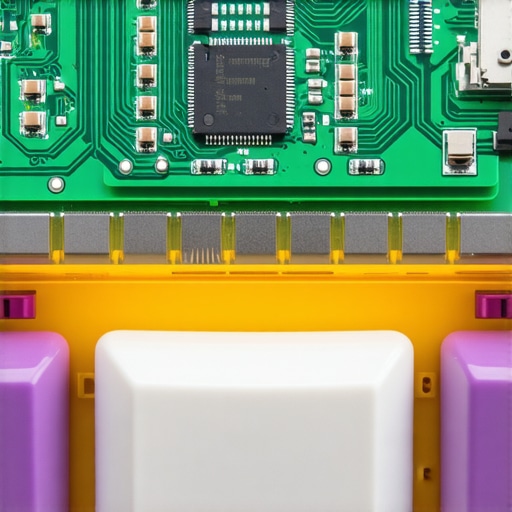 Detailed Layers of a Professional Custom Mechanical Keyboard Close-up of keyboard switches and plate assembly on a desk mat