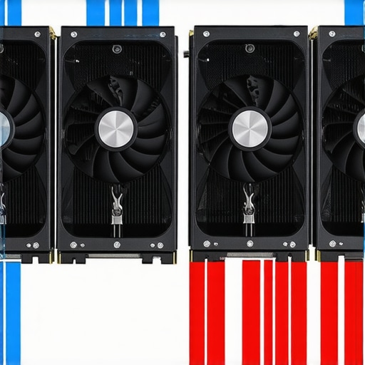 Diagram of airflow moving through a four GPU workstation with blower style cards