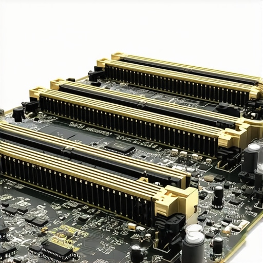 ECC RAM installation in a professional workstation PC Close up of installing ECC memory into a workstation motherboard