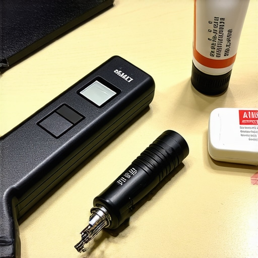 Collection of maintenance tools for PC workstations including thermal paste and keyboard pullers.
