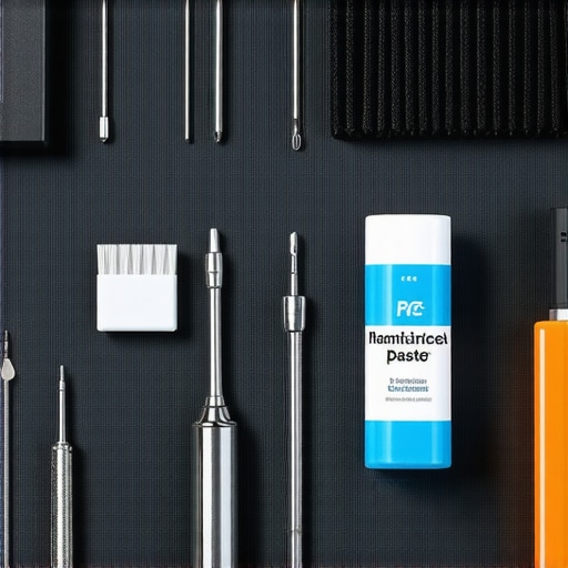 Essential tools for workstation maintenance. Macro shot of a high-precision screwdriver set next to a disassembled mechanical keyboard.