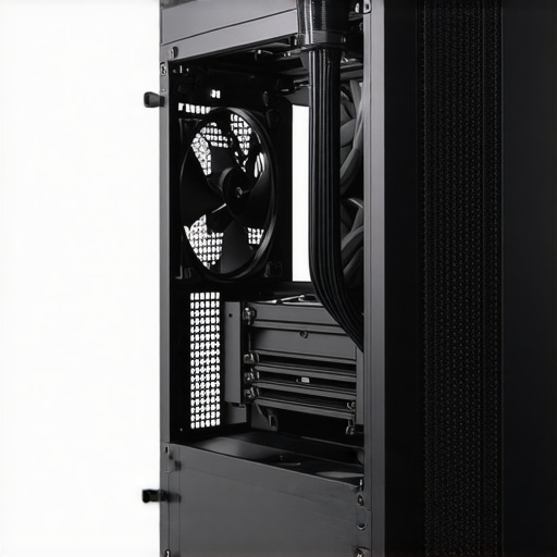 A professional workstation PC featuring a mesh side panel for optimized airflow and cooling performance.