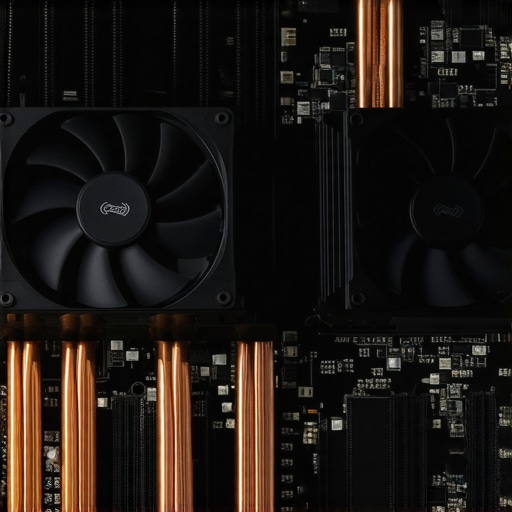 High-End Dual-Tower Air Cooler for Silent Workstations Close-up of a high-performance air cooler on a workstation motherboard.
