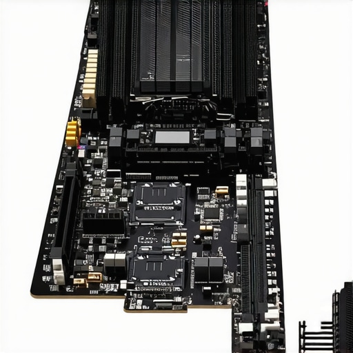 High-End Workstation Thermal Management Components Close up of a professional PC air cooler and NVMe heatsink for thermal stability.