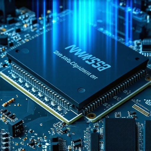 High-Performance NVMe Controller Thermal Management Macro view of an SSD controller showing potential for thermal throttling