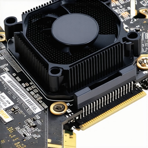High-Performance NVMe SSD with Active Cooling A high-speed NVMe SSD equipped with an active heatsink and fan to prevent thermal throttling.