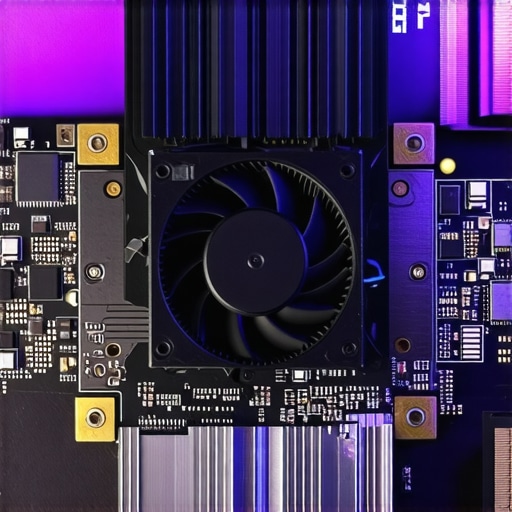 A detailed view of a Gen 5 NVMe SSD equipped with a specialized active cooling heatsink to prevent thermal throttling.