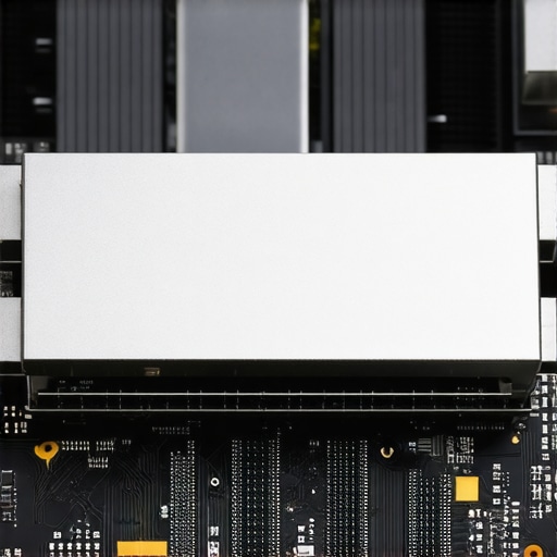 A professional M.2 NVMe SSD equipped with a large aluminum heatsink for thermal management in a workstation.