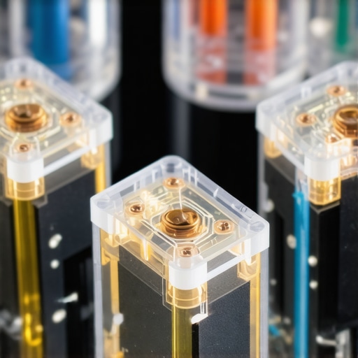 High-Quality Linear Mechanical Switches for Productivity Close-up of linear mechanical keyboard switches showing the internal components.