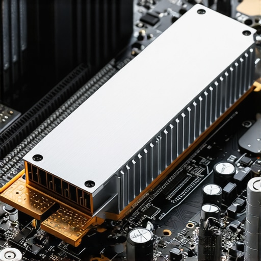 A workstation NVMe SSD with a dedicated thermal heatsink to prevent throttling.