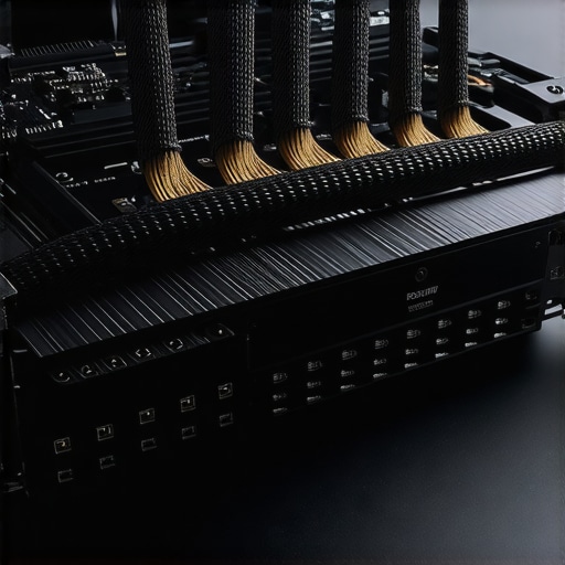 Individual Power Cables for GPU Silence Close up of individual PCIe cables connected to a GPU to reduce coil whine and power noise.