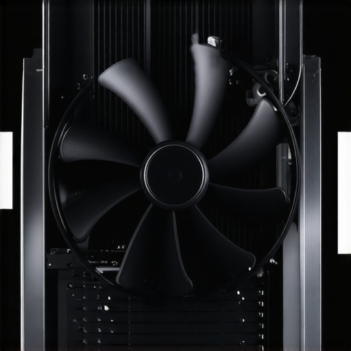 Installing 140mm Cooling Fans Close-up of a 140mm fan being installed into a workstation PC case for better airflow.