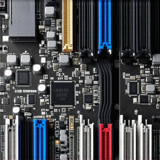 Close-up of internal motherboard headers for high-speed USB connectivity.