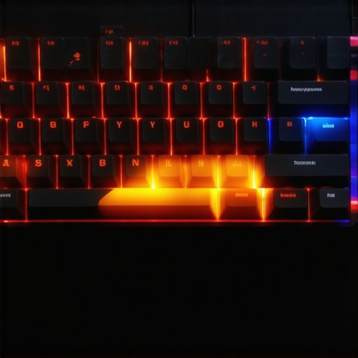 Keyboard Heatmap Visualizing Typing Efficiency A visual representation of a keyboard heatmap showing high-frequency keys in bright red and low-frequency keys in blue.