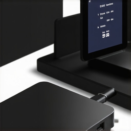 Maintaining SSD health via power cycles SSD docking station used for data retention maintenance on a workstation desk.