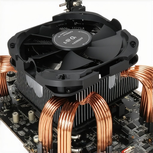 Massive Dual-Tower CPU Air Cooler A large aluminum and copper heatsink designed for professional workstation cooling.