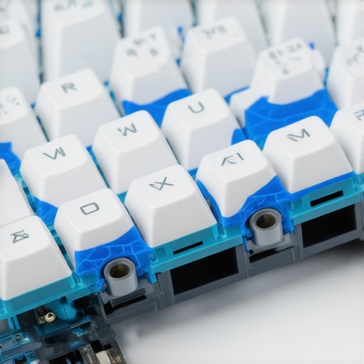 Mechanical Keyboard Force Break Mod Applying masking tape to a keyboard case to reduce metallic pinging noise.