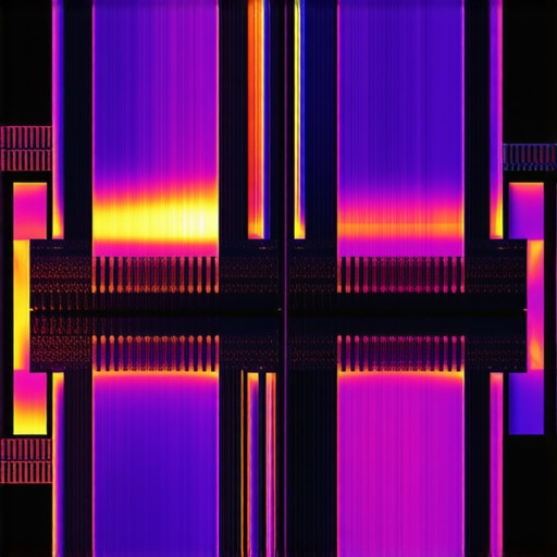 Thermal image showing heat distribution on an NVMe SSD controller during heavy workloads