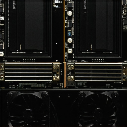 Optimal GPU Spacing and Bottom Intake Setup Internal view of a multi-GPU workstation illustrating correct spacing and bottom-to-top airflow configuration.
