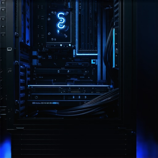 Optimized Airflow Path in a Dual-Chamber Workstation Internal view of a dual-chamber PC case showing optimized airflow for multi-GPU setups