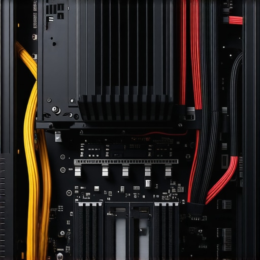 Close up of a professional workstation interior showing air cooling and cable management.
