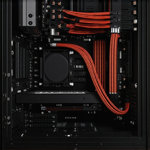 Optimized Workstation Internal Airflow Close-up of a high-performance workstation PC interior with professional cable routing and cooling components.
