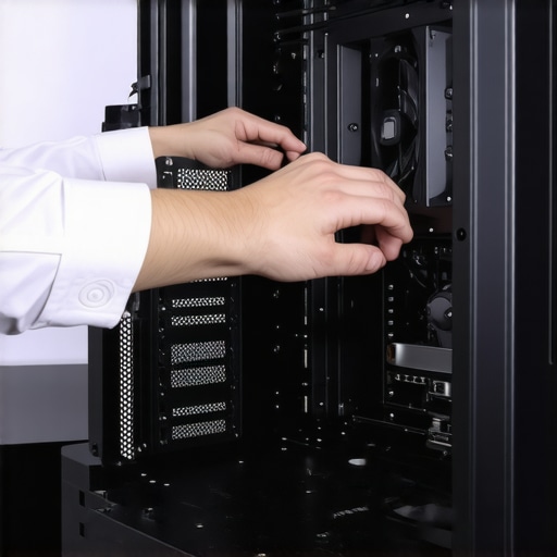 Optimizing PC Case Airflow for Professional Workstations High-airflow mesh PC case with large intake fans for cooling a workstation