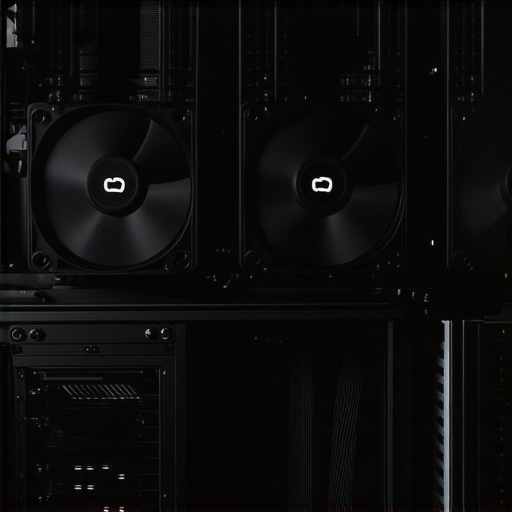 Optimizing Workstation Airflow and Cooling Internal view of a professional PC case with large intake fans and organized cables