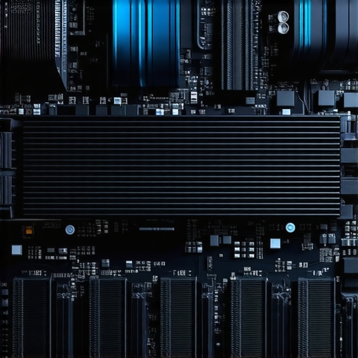 Optimizing Workstation Hardware Performance Close-up of internal workstation PC components focusing on thermal management and SSD storage.