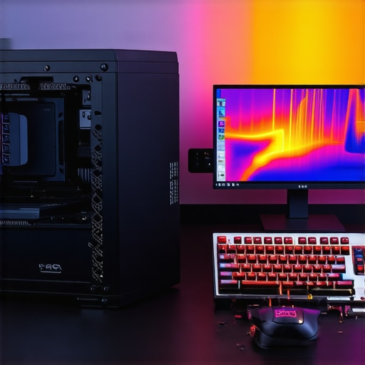 A high-performance workstation featuring a mesh case and an aluminum mechanical keyboard for optimal thermals and typing stability.