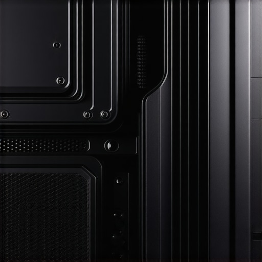 Close-up of sound-dampening foam and rubber gaskets inside a silent workstation PC case.